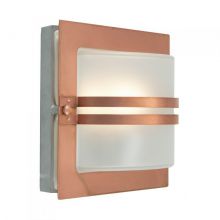 Bern kinkiet zewnętrzny 1x46W E27 230V miedziany/mleczny klosz